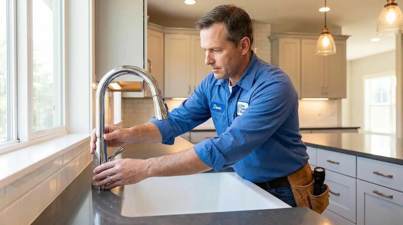 Kitchen faucet installation by Johns Plumbing LLC in Burnet